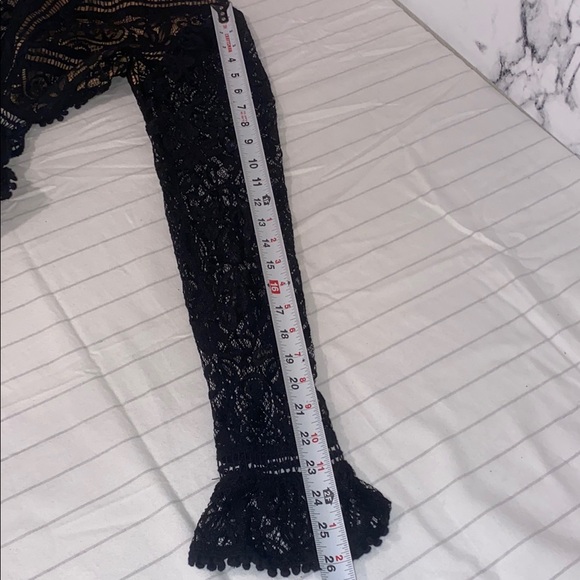 For Love And Lemons Black Lace Dress SizeSmall, Open Back, Long Sleeve Dress - Picture 14 of 16